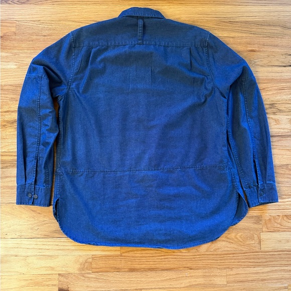 Dark Blue Casual Button Down Shirt - Picture 2 of 8